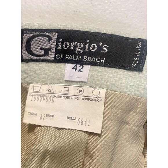 Giorgio's of Palm Beach Green 100% wool Pencil Skirt 42 Fits XS 0 2 NWT $595 - Picture 4 of 4